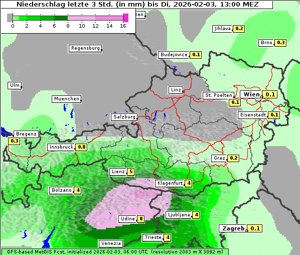 Niederschlag, 3. 2. 2026