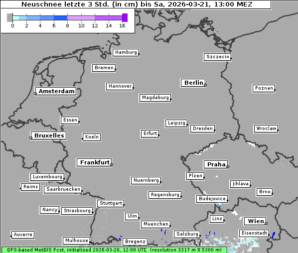Neuschnee, 21. 3. 2026