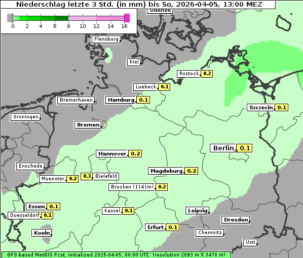 Niederschlag, 5. 4. 2026