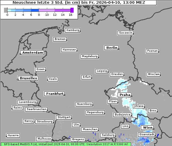 Neuschnee, 10. 4. 2026