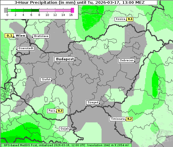 Niederschlag, 17. 3. 2026