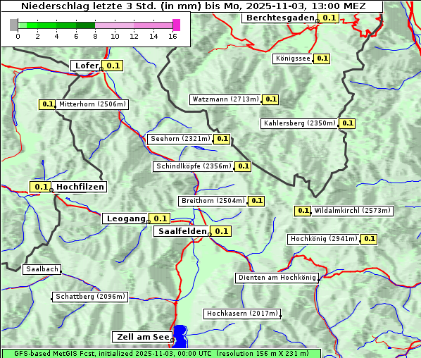 Niederschlag, 3. 11. 2025