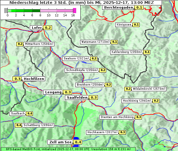 Niederschlag, 17. 12. 2025