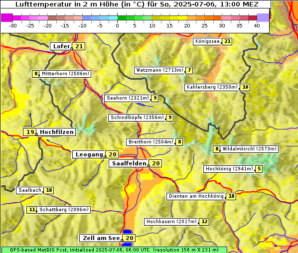 Temperatur, 6. 7. 2025