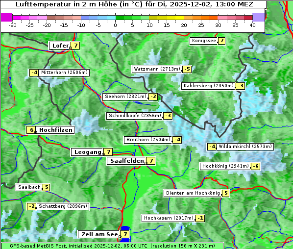 Temperatur, 2. 12. 2025