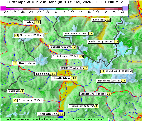 Temperatur, 11. 3. 2026