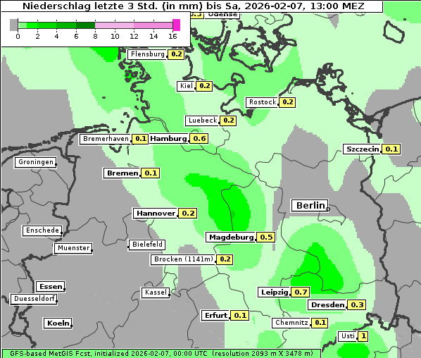 Niederschlag, 7. 2. 2026