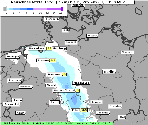 Neuschnee, 11. 2. 2025