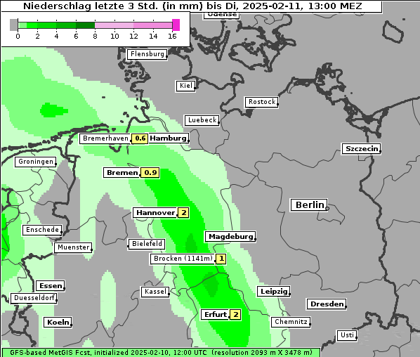 Niederschlag, 11. 2. 2025