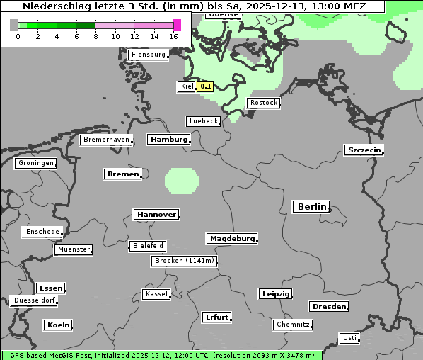 Niederschlag, 13. 12. 2025