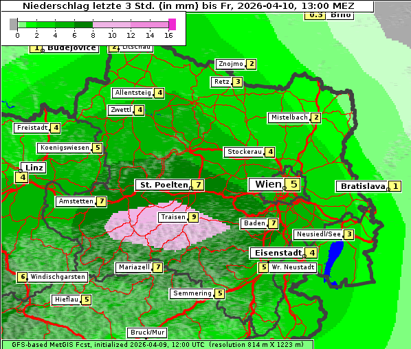 Niederschlag, 10. 4. 2026