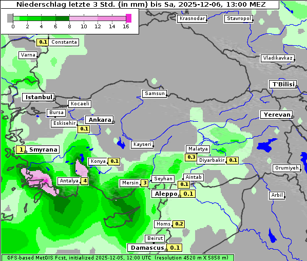 Niederschlag, 6. 12. 2025