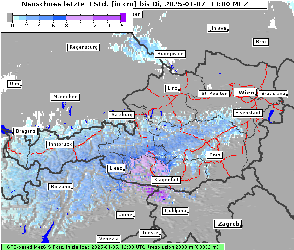 Neuschnee, 7. 1. 2025