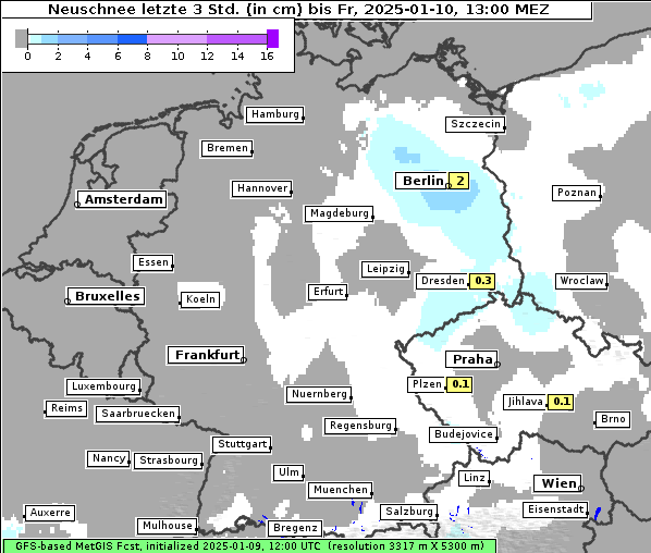 Neuschnee, 10. 1. 2025