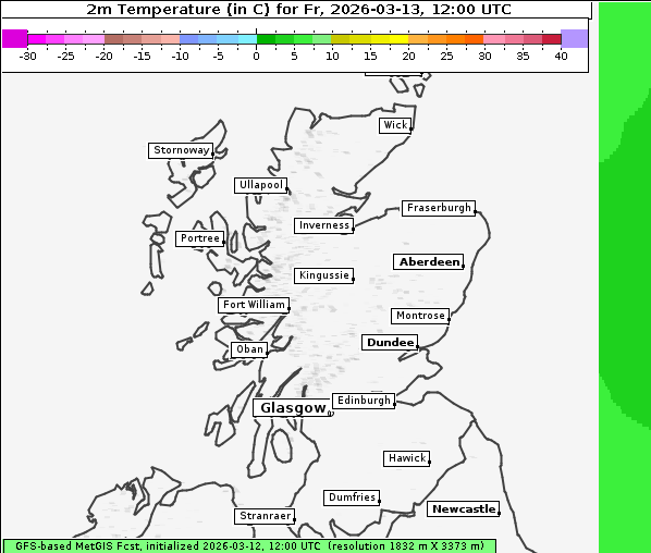 Temperatur, 13. 3. 2026