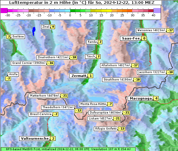 Temperatur, 22. 12. 2024