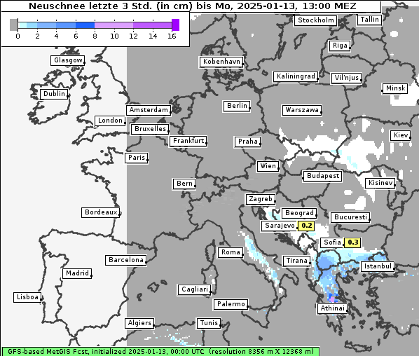 Neuschnee, 13. 1. 2025