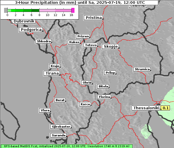 Niederschlag, 19. 7. 2025