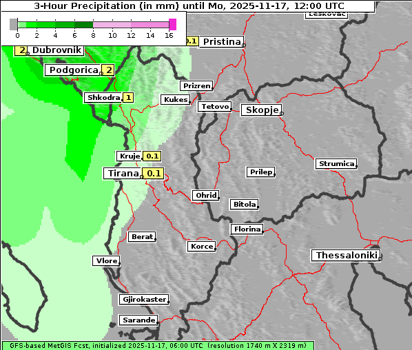 Niederschlag, 17. 11. 2025