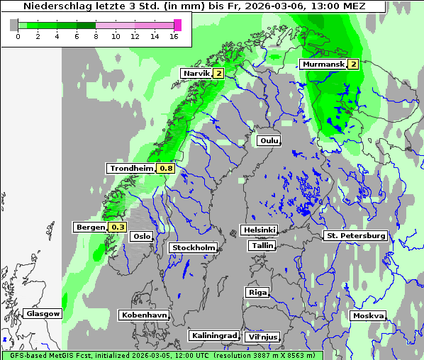 Niederschlag, 6. 3. 2026
