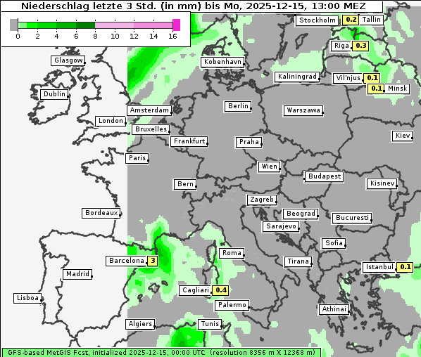 Niederschlag, 15. 12. 2025