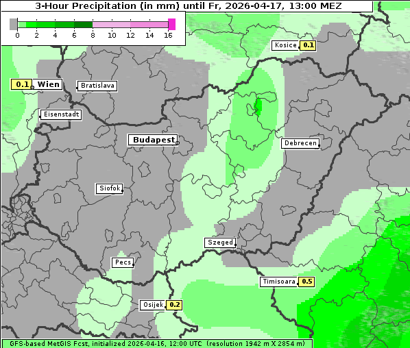 Niederschlag, 17. 4. 2026