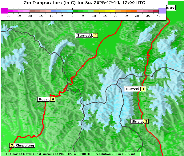 Temperatur, 14. 12. 2025