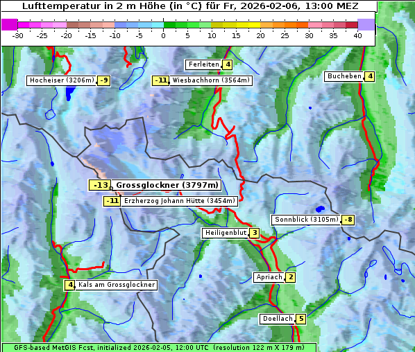 Temperatur, 6. 2. 2026