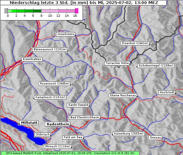 Niederschlag, 2. 7. 2025