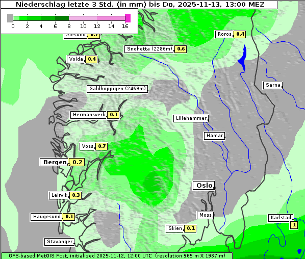 Niederschlag, 13. 11. 2025