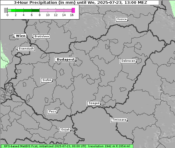 Niederschlag, 23. 7. 2025