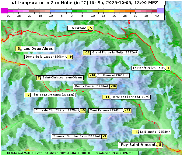 Temperatur, 5. 10. 2025