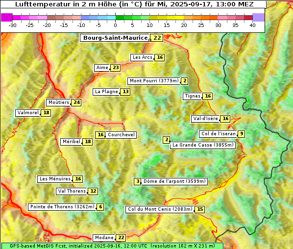 Temperatur, 17. 9. 2025