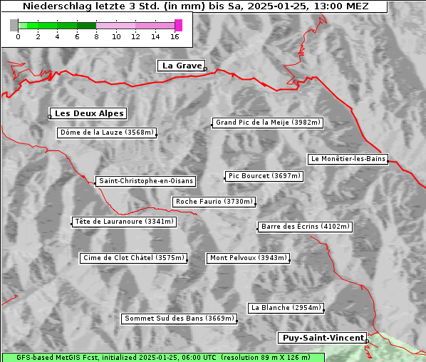 Niederschlag, 25. 1. 2025