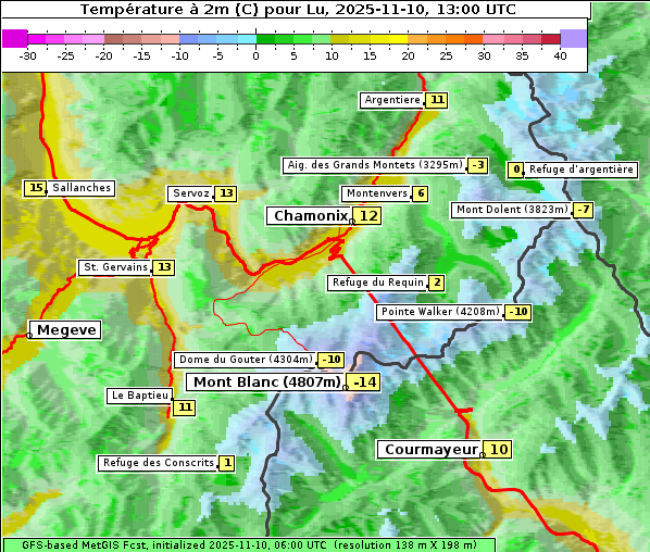 Temperatur, 10. 11. 2025