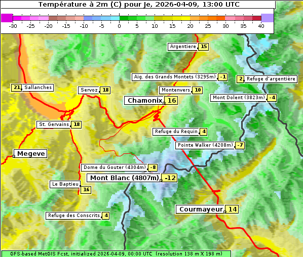 Temperatur, 9. 4. 2026