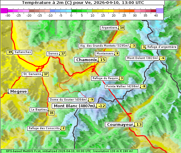 Temperatur, 10. 4. 2026