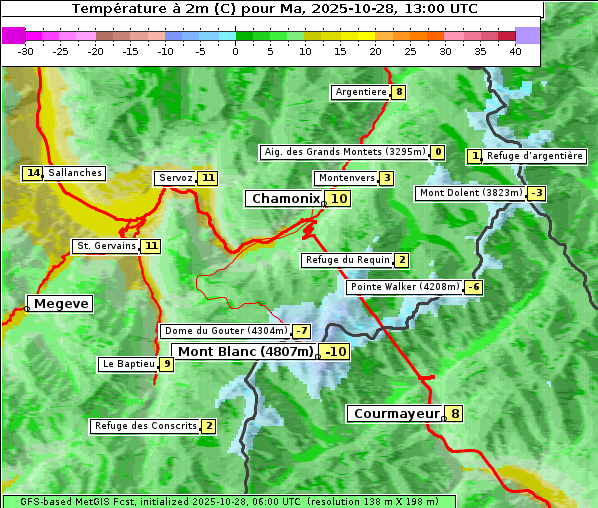 Temperatur, 28. 10. 2025