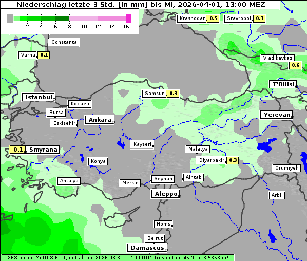 Niederschlag, 1. 4. 2026