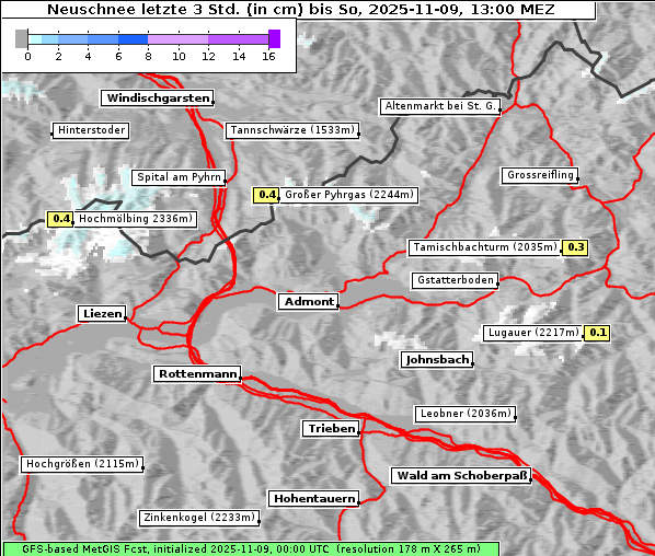 Neuschnee, 9. 11. 2025