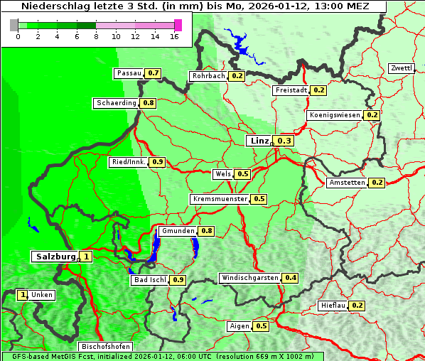 Niederschlag, 12. 1. 2026