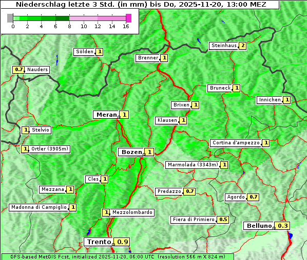 Niederschlag, 20. 11. 2025
