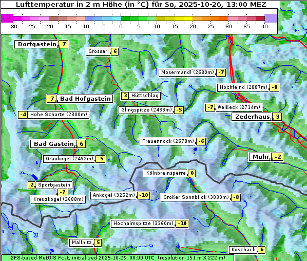 Temperatur, 26. 10. 2025