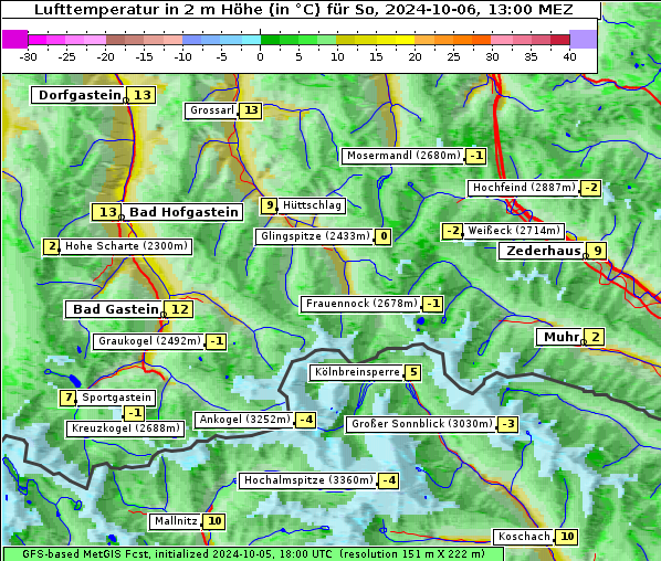 Temperatur, 6. 10. 2024