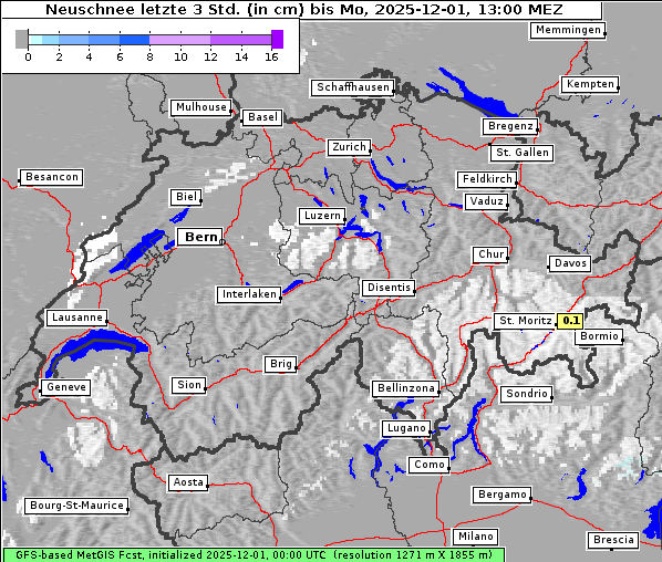 Neuschnee, 1. 12. 2025