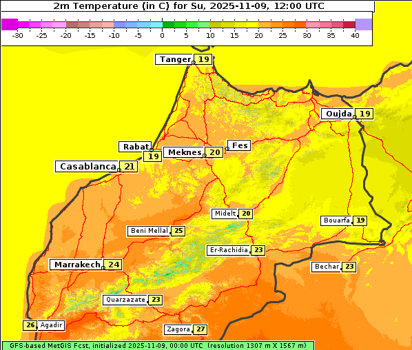 Temperatur, 9. 11. 2025