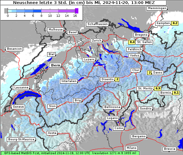 Neuschnee, 20. 11. 2024