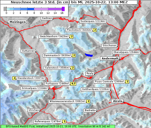 Neuschnee, 22. 10. 2025