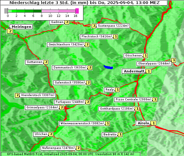 Niederschlag, 4. 9. 2025