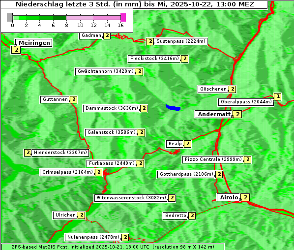Niederschlag, 22. 10. 2025